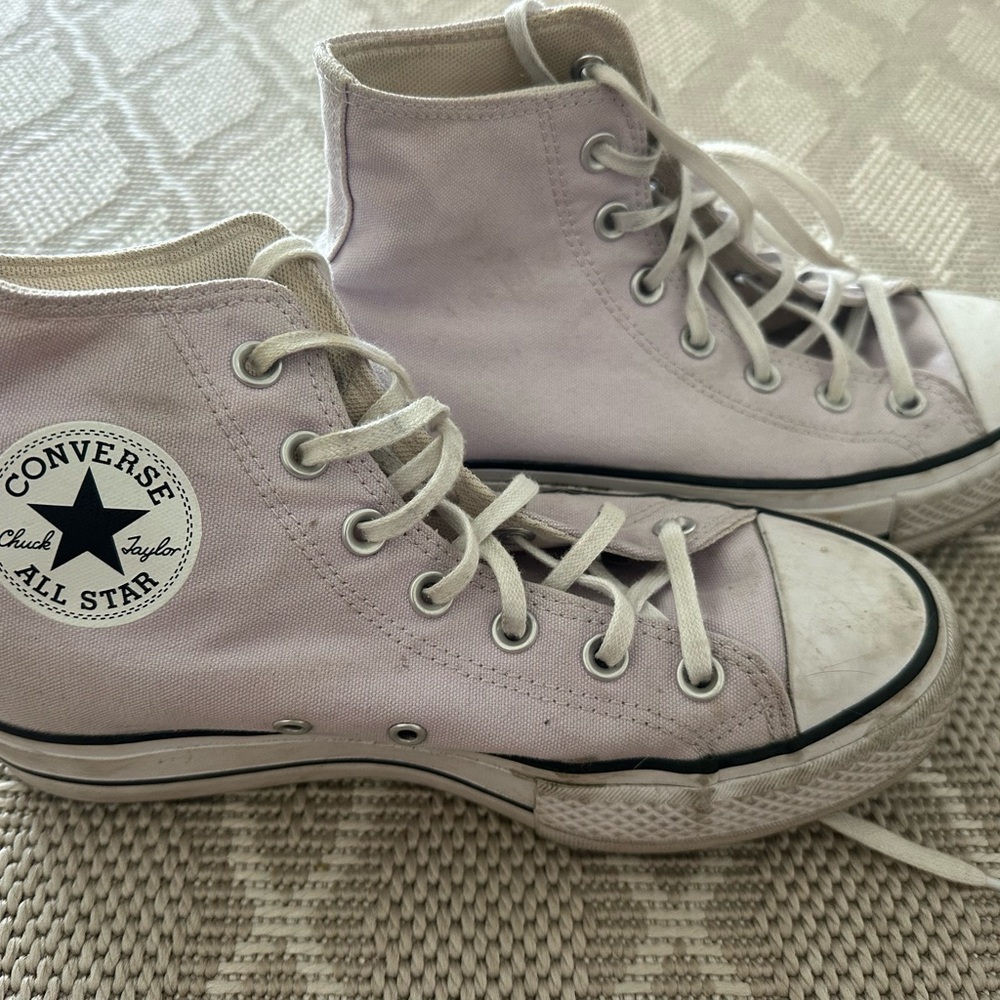 Converse Light Pink High-Top Sneakers